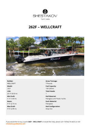 WELLCRAFT - 262F