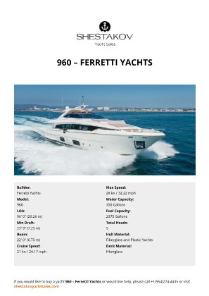 Ferretti Yachts - 960