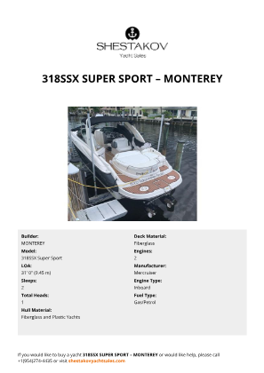 MONTEREY - 318SSX Super Sport