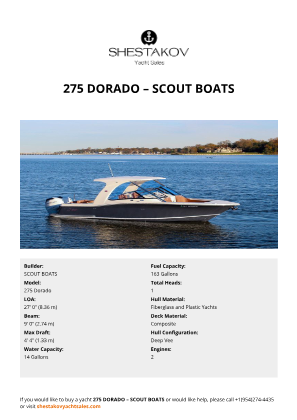 SCOUT BOATS - 275 Dorado