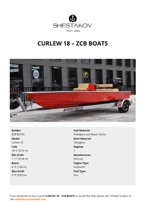 ZCB BOATS - Curlew 18