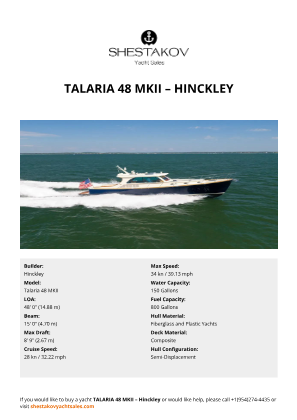 Hinckley - Talaria 48 MKII