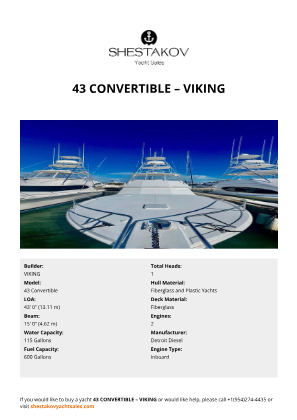 VIKING - 43 Convertible