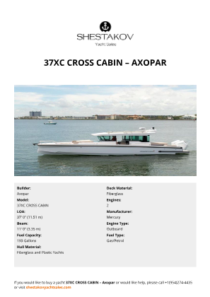 Axopar - 37XC CROSS CABIN