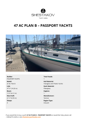 PASSPORT YACHTS - 47 AC Plan B