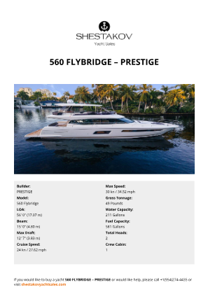 PRESTIGE - 560 Flybridge