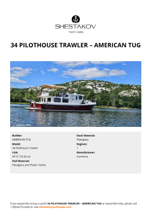 AMERICAN TUG - 34 Pilothouse Trawler