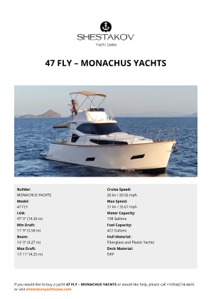 MONACHUS YACHTS - 47 FLY
