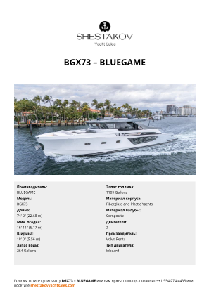 BLUEGAME - BGX73