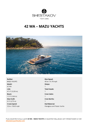 MAZU YACHTS - 42 WA
