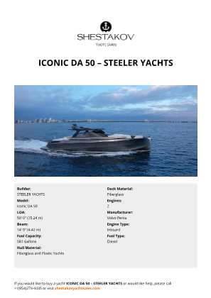 STEELER YACHTS - Iconic DA 50