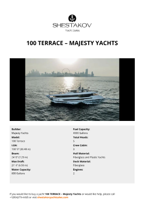 Majesty Yachts - 100 Terrace