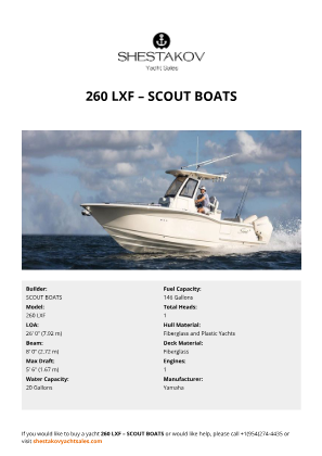 SCOUT BOATS - 260 LXF
