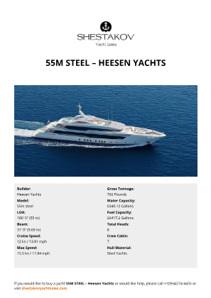 Heesen Yachts - 55m steel