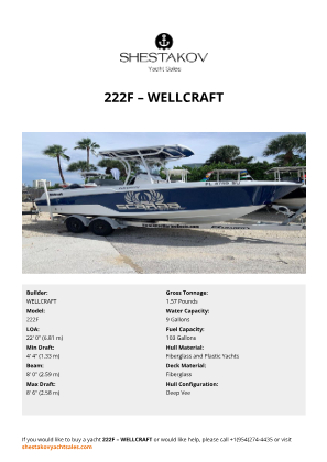 WELLCRAFT - 222F