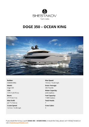 OCEAN KING - Doge 350