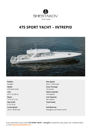 Intrepid - 475 Sport Yacht
