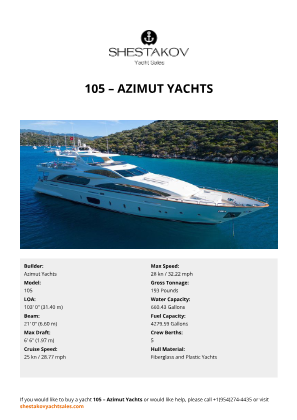 Azimut Yachts - 105