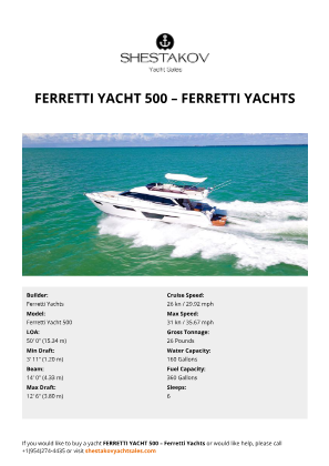 Ferretti Yachts - Ferretti Yacht 500