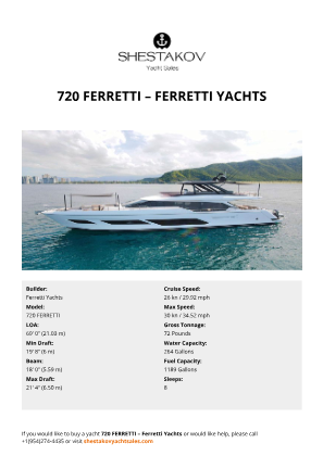 Ferretti Yachts - 720 FERRETTI