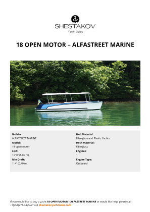 ALFASTREET MARINE - 18 open motor