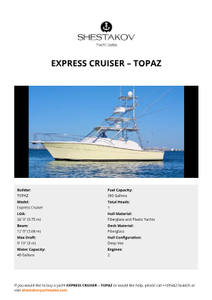 TOPAZ - Express Cruiser