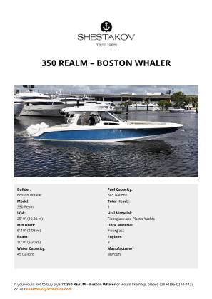 Boston Whaler - 350 Realm