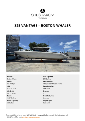 Boston Whaler - 325 Vantage