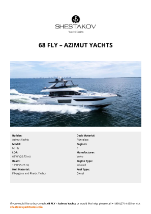 Azimut Yachts - 68 Fly