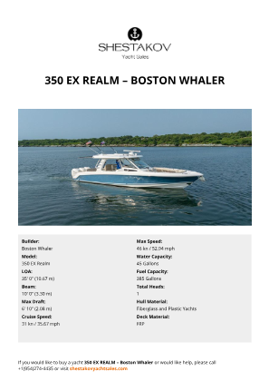 Boston Whaler - 350 EX Realm