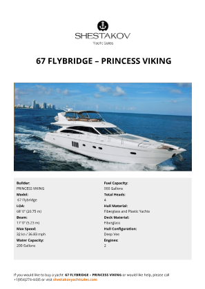 PRINCESS VIKING -  67 Flybridge