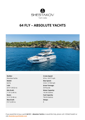Absolute Yachts - 64 Fly