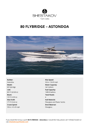 Astondoa - 80 Flybridge