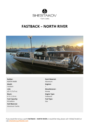 NORTH RIVER - Fastback