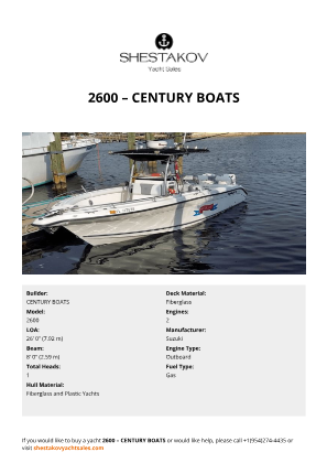 CENTURY BOATS - 2600