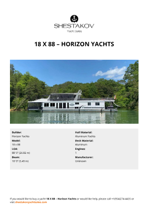 Horizon Yachts - 18 x 88