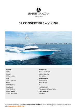 VIKING - 52 Convertible