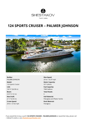 PALMER JOHNSON - 124 Sports Cruiser
