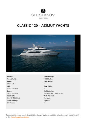 Azimut Yachts - classic 120