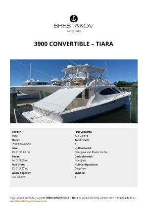Tiara - 3900 Convertible