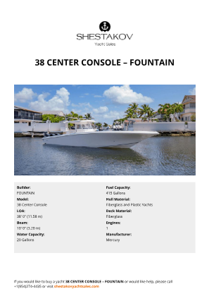 FOUNTAIN - 38 Center Console
