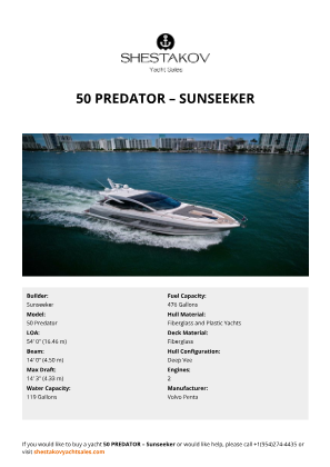 Sunseeker - 50 Predator
