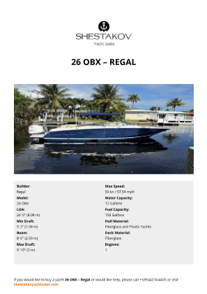 Regal - 26 OBX