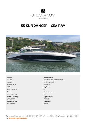 SEA RAY - 55 Sundancer