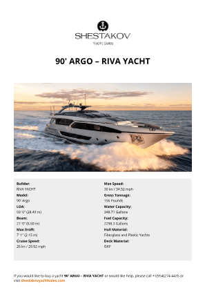 RIVA YACHT - 90' Argo