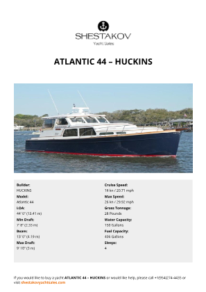 HUCKINS - Atlantic 44