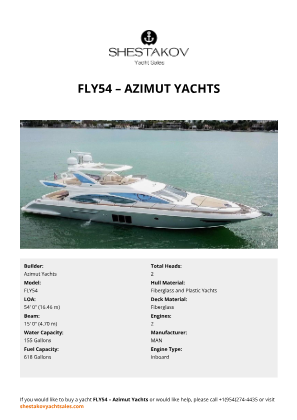 Azimut Yachts - FLY54