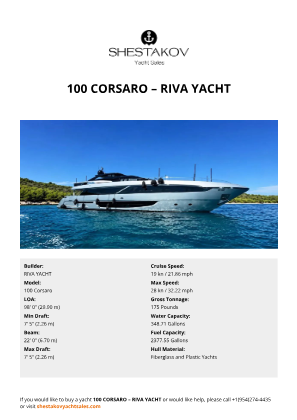 RIVA YACHT - 100 Corsaro