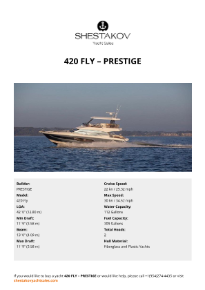 PRESTIGE - 420 Fly