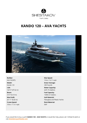 AVA YACHTS - Kando 120